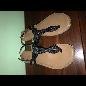 Black and brown women’s sandals. Size 10